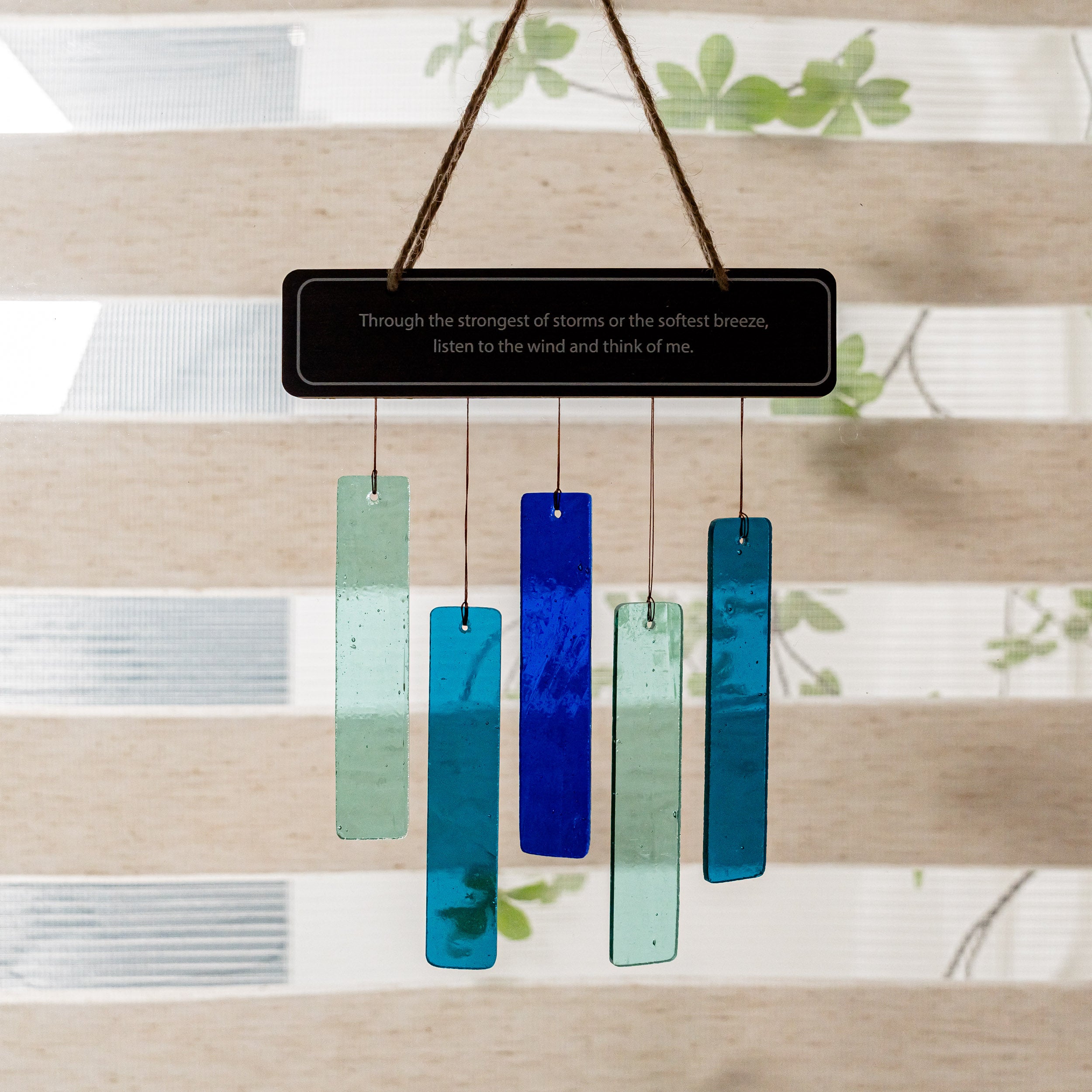 Personalized Stained Glass Wind Chime, Boho style home F66