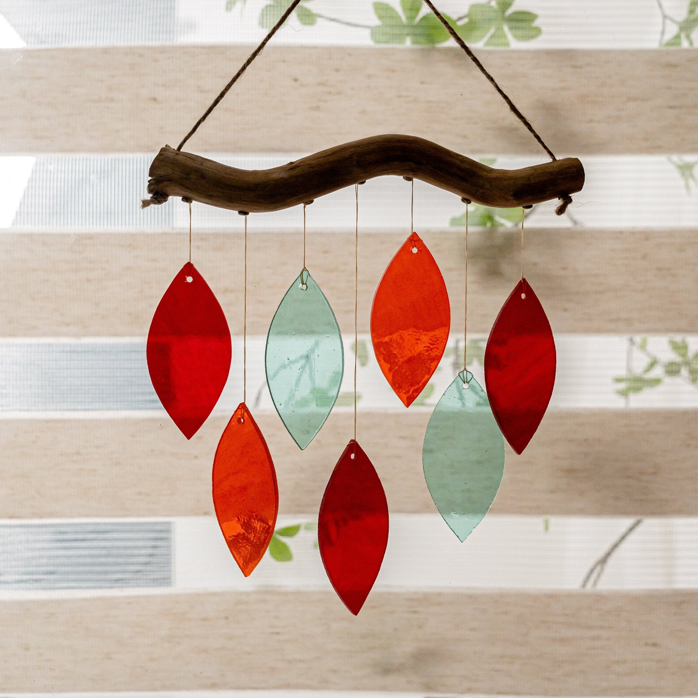 Elegant Stained Glass Wind Chime for Boho and Minimalist Interiors