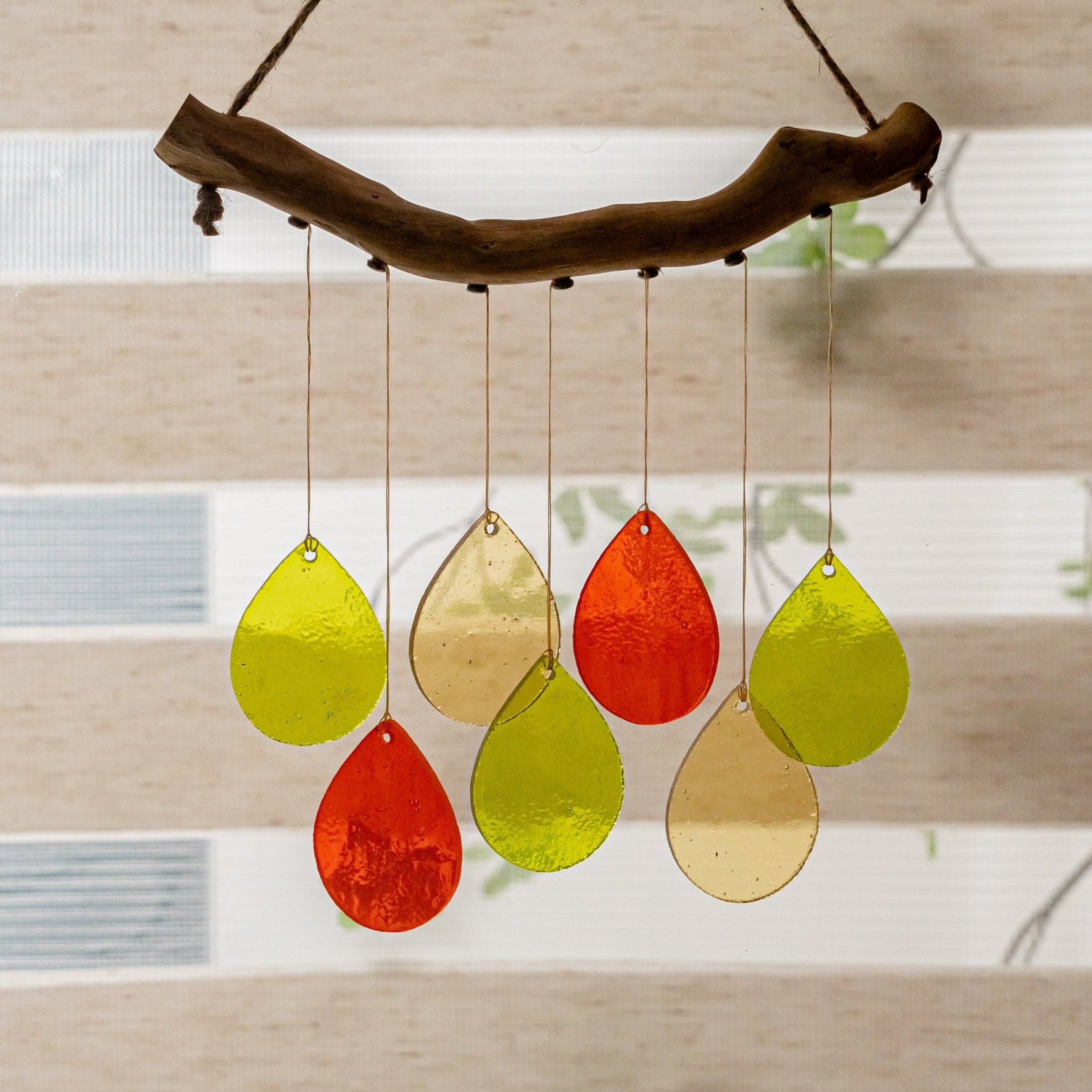 Vibrant Stained Glass Wind Chime for Window Elegance and Gift Inspiration