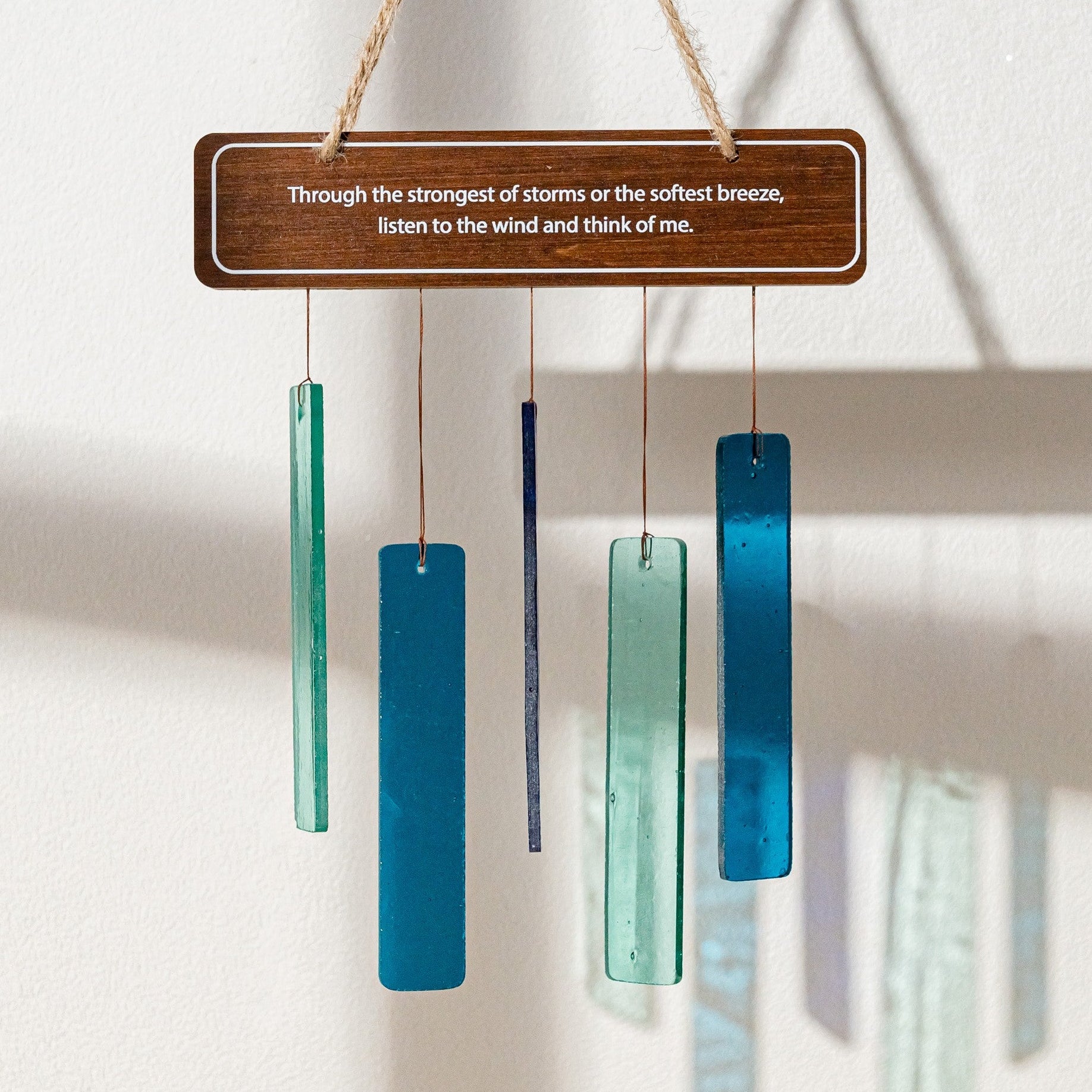 Personalized Stained Glass Wind Chime, Boho style home F66