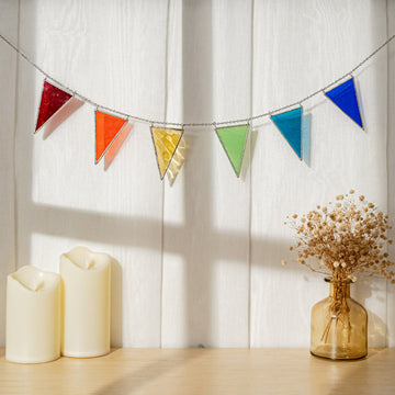 Flag Stained Glass Garland Glass for Stained Glass Garland F92
