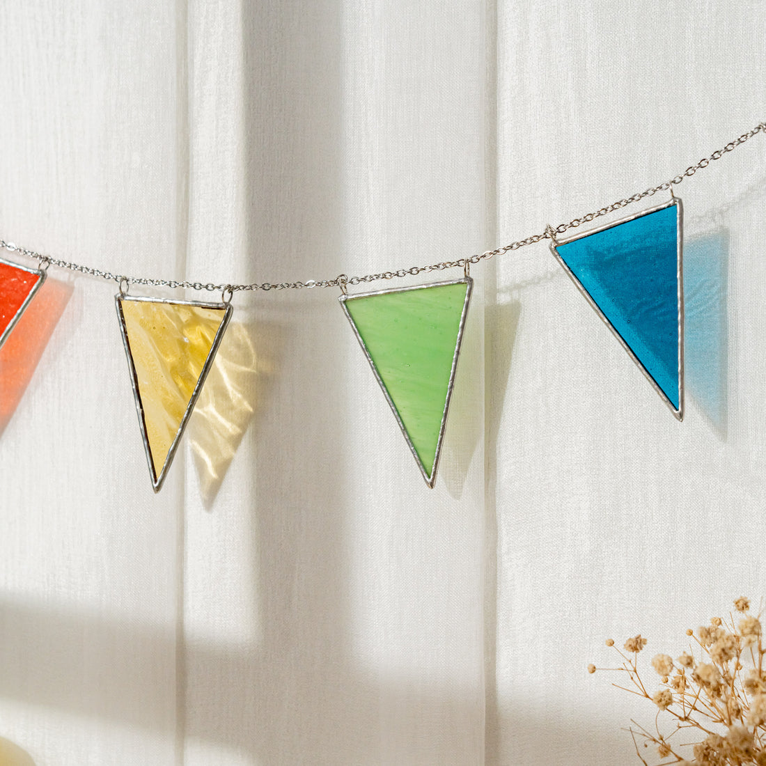 Stained Glass Flag Ornaments For Festive Holiday Decor