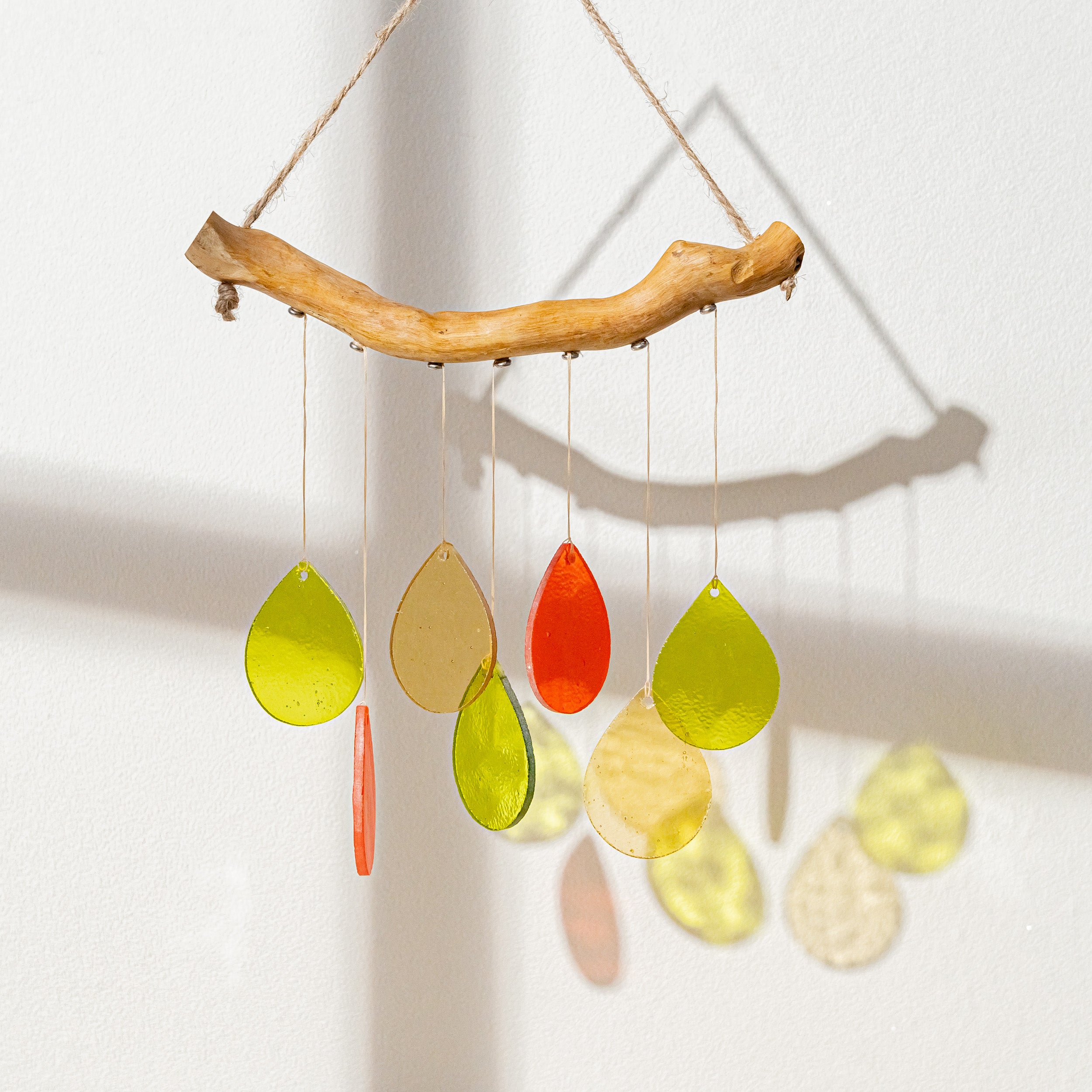 Vibrant Stained Glass Wind Chime for Window Elegance and Gift Inspiration