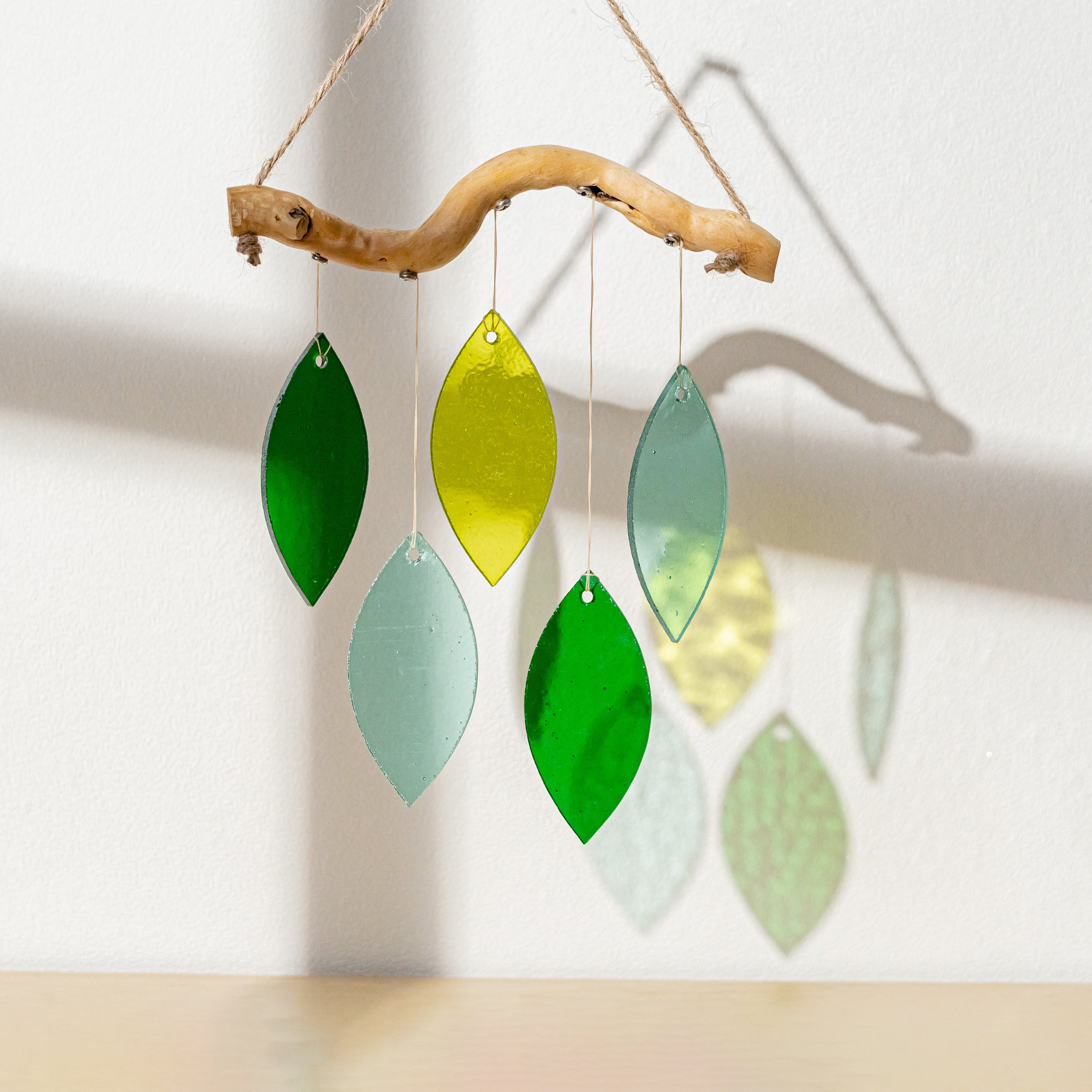 Colorful Stained Glass Wind Chime for Chic and Minimalist Window Charm