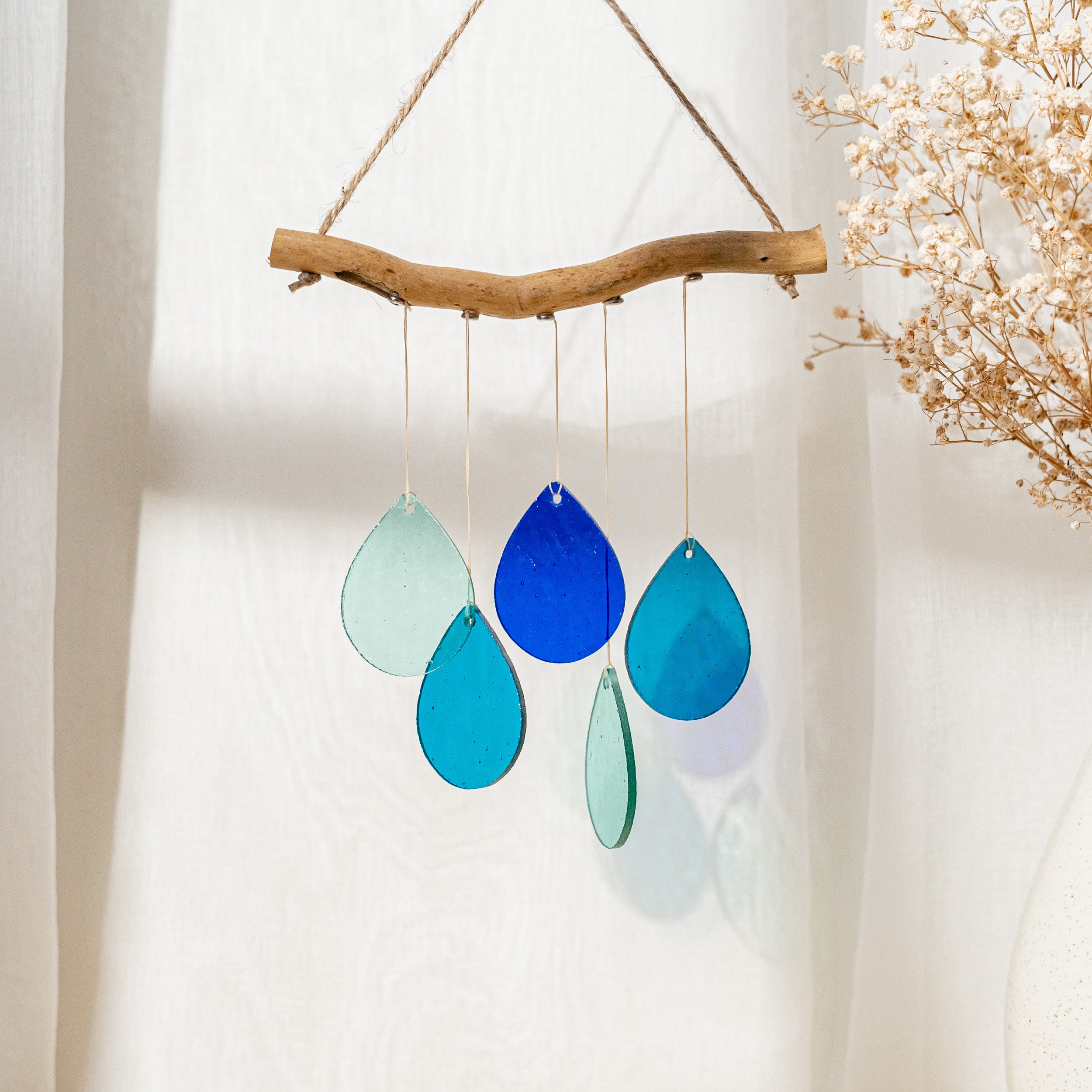 Colorful Stained Glass Wind Chime for Window Decoration and Gift Inspiration