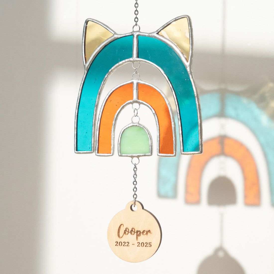 Stained Glass Pet Memorial Suncatcher for Rainbow suncatchers Q17
