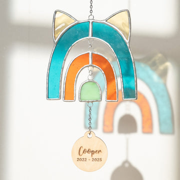 Stained Glass Pet Memorial Suncatcher for Rainbow suncatchers Q17