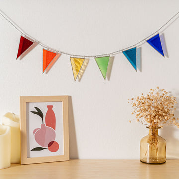 Stained Glass Flag Ornaments For Festive Holiday Decor