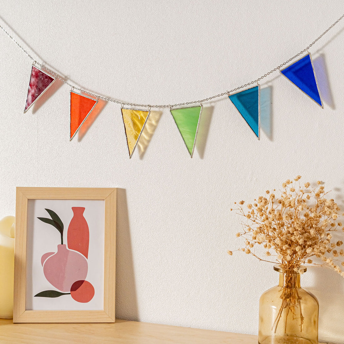 Flag Stained Glass Garland Glass for Stained Glass Garland F92
