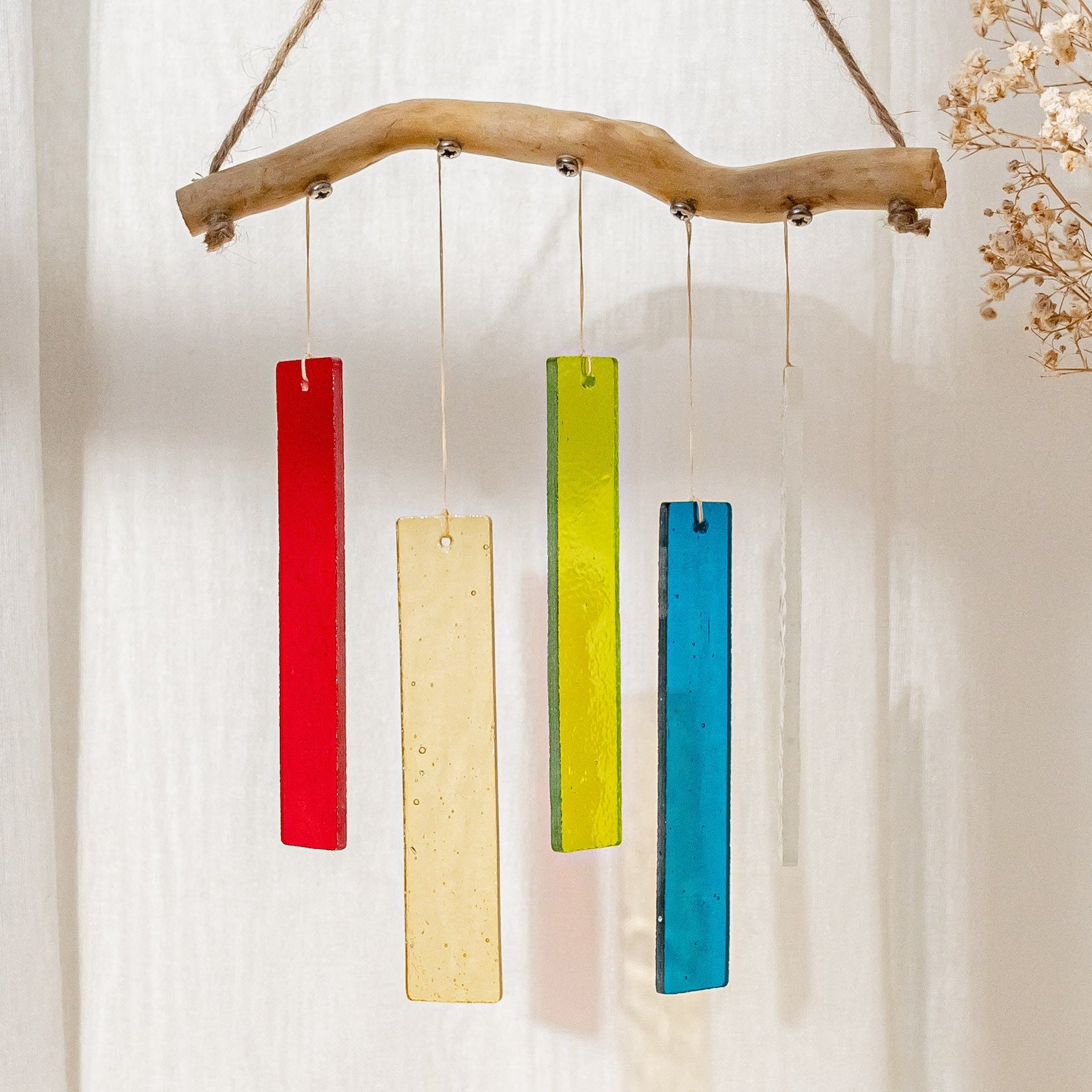 Stained Glass Wind Chimes for Window decor, art F67