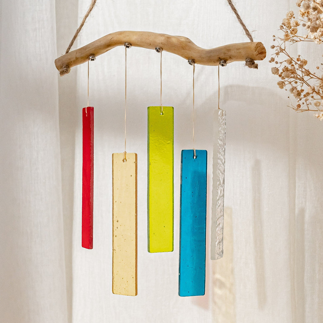 Stained Glass Wind Chimes for Window decor, art F67