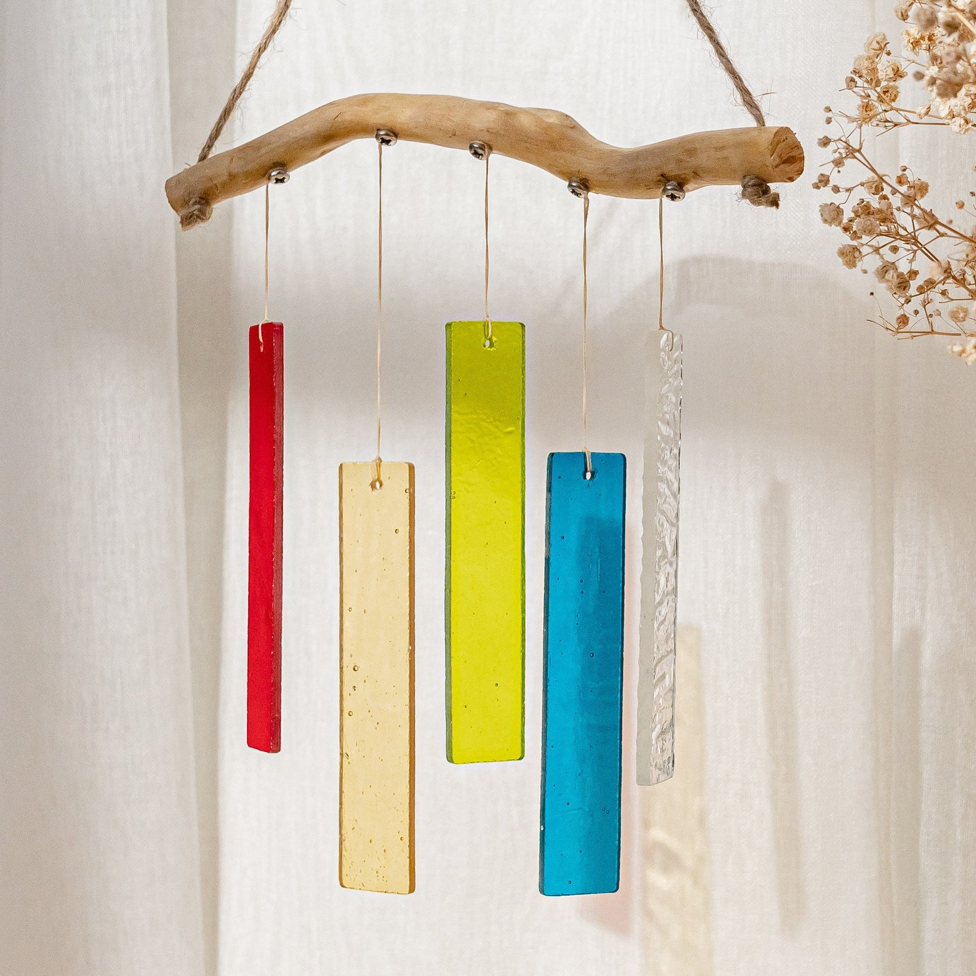 Stained Glass Wind Chimes for Window decor, art F67