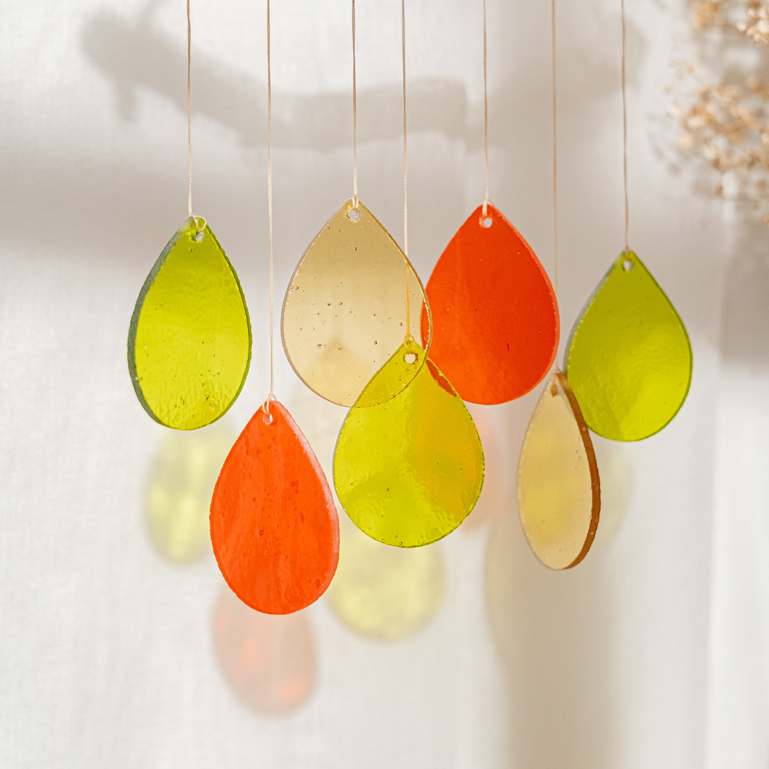 Vibrant Stained Glass Wind Chime for Window Elegance and Gift Inspiration