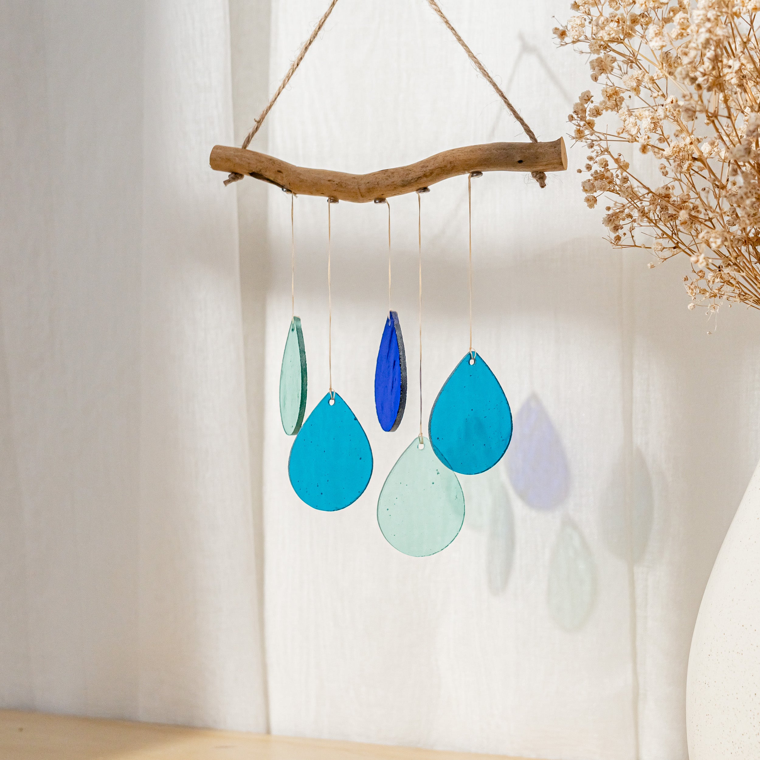 Vibrant Stained Glass Wind Chime for Window Elegance and Gift Inspiration