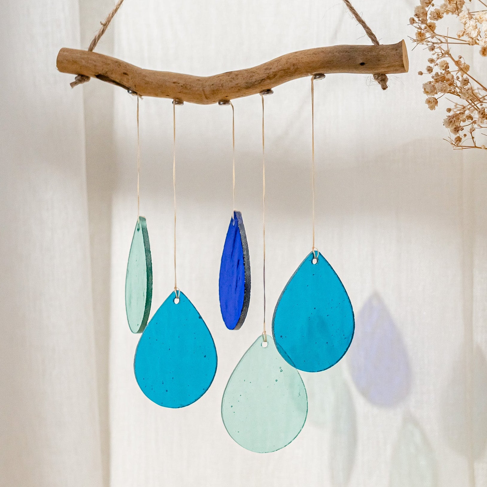 Stained Glass Wind Chimes, Beautiful glass wind chimes F69