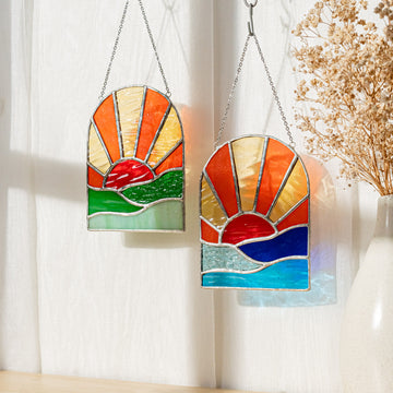 Stained Glass Sun Suncatcher For Bright Wall Decor And Joyful Gifts