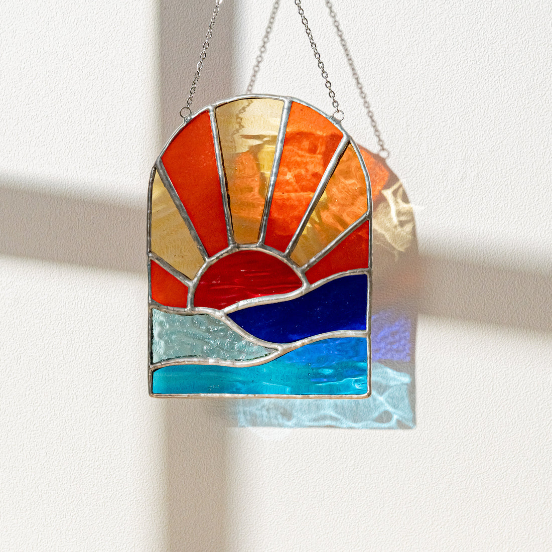Stained Glass Sun Suncatcher For Bright Wall Decor And Joyful Gifts