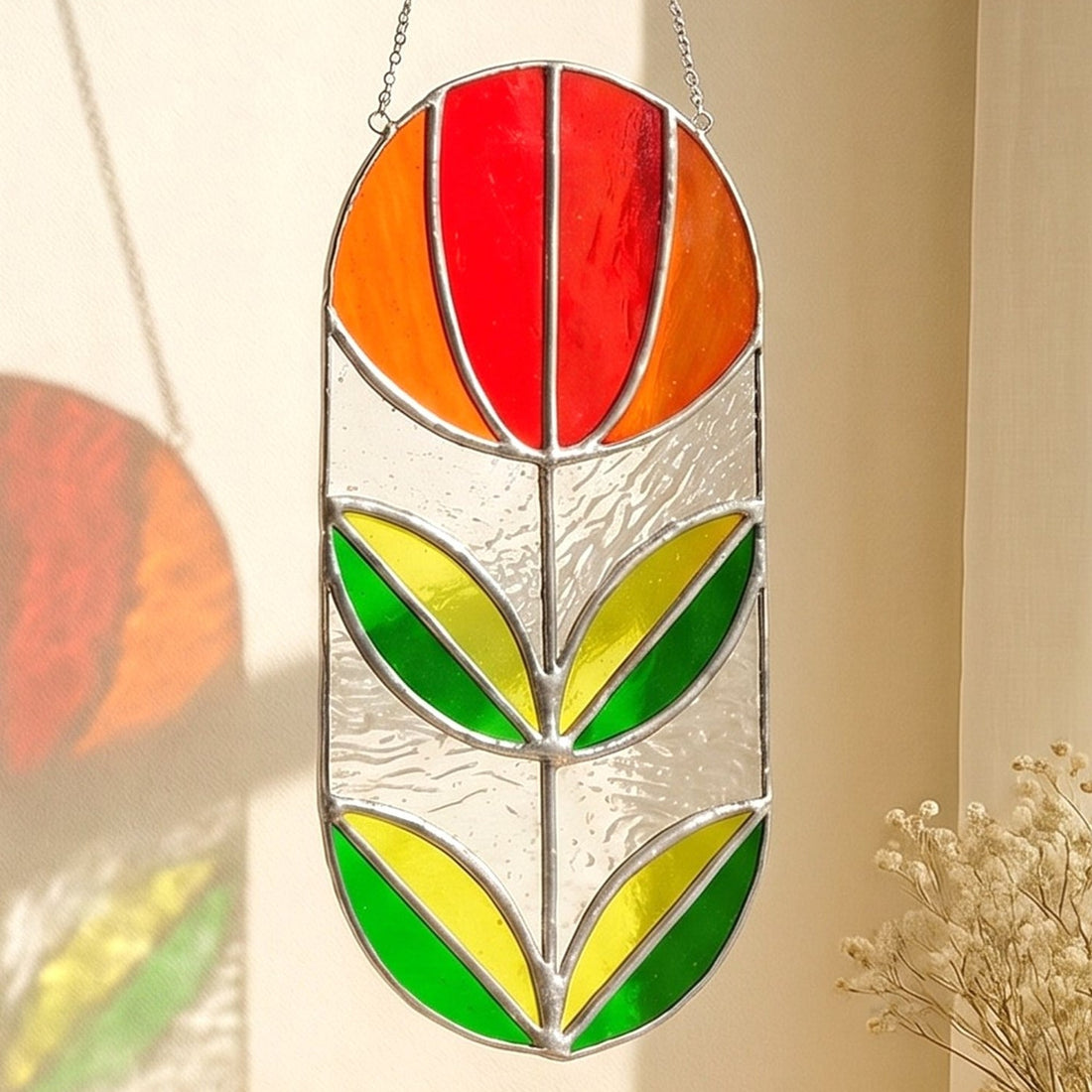 Stained Glass Abstract Suncatcher decor and Stained Glass Arts F71