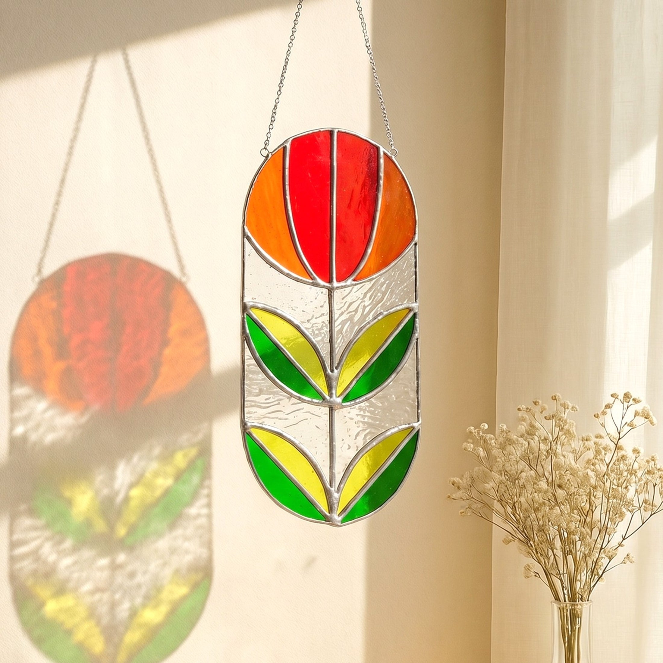 Stained Glass Abstract Suncatcher glass for Window Stained Glass F71