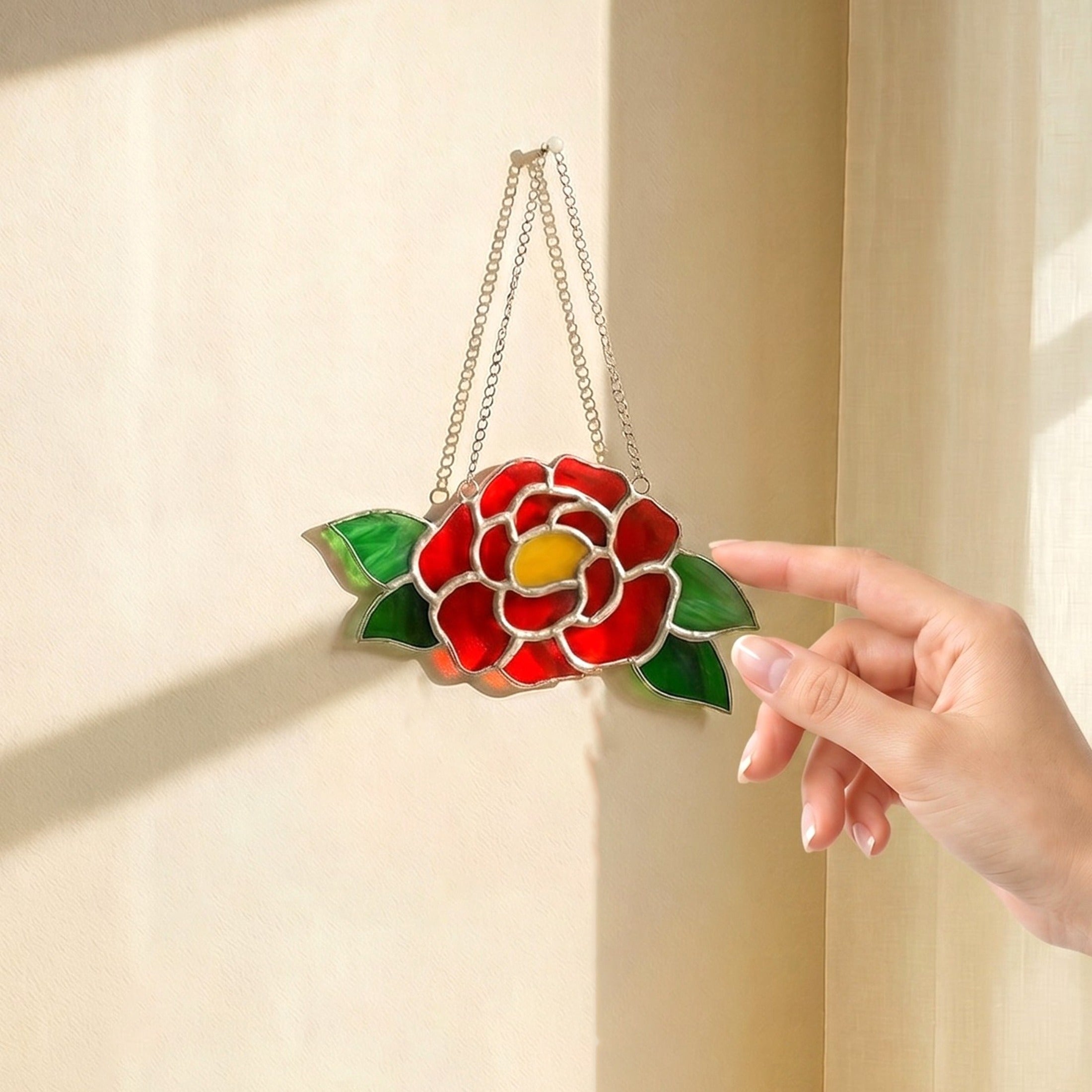 Flower Stained Glass Suncatcher and Window Arts F53