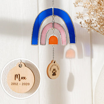 Personalized Rainbow Pet Memorial Suncatcher for Pet memorial F32