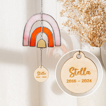 Personalized Rainbow Pet Memorial Suncatcher, Pet memorial F32