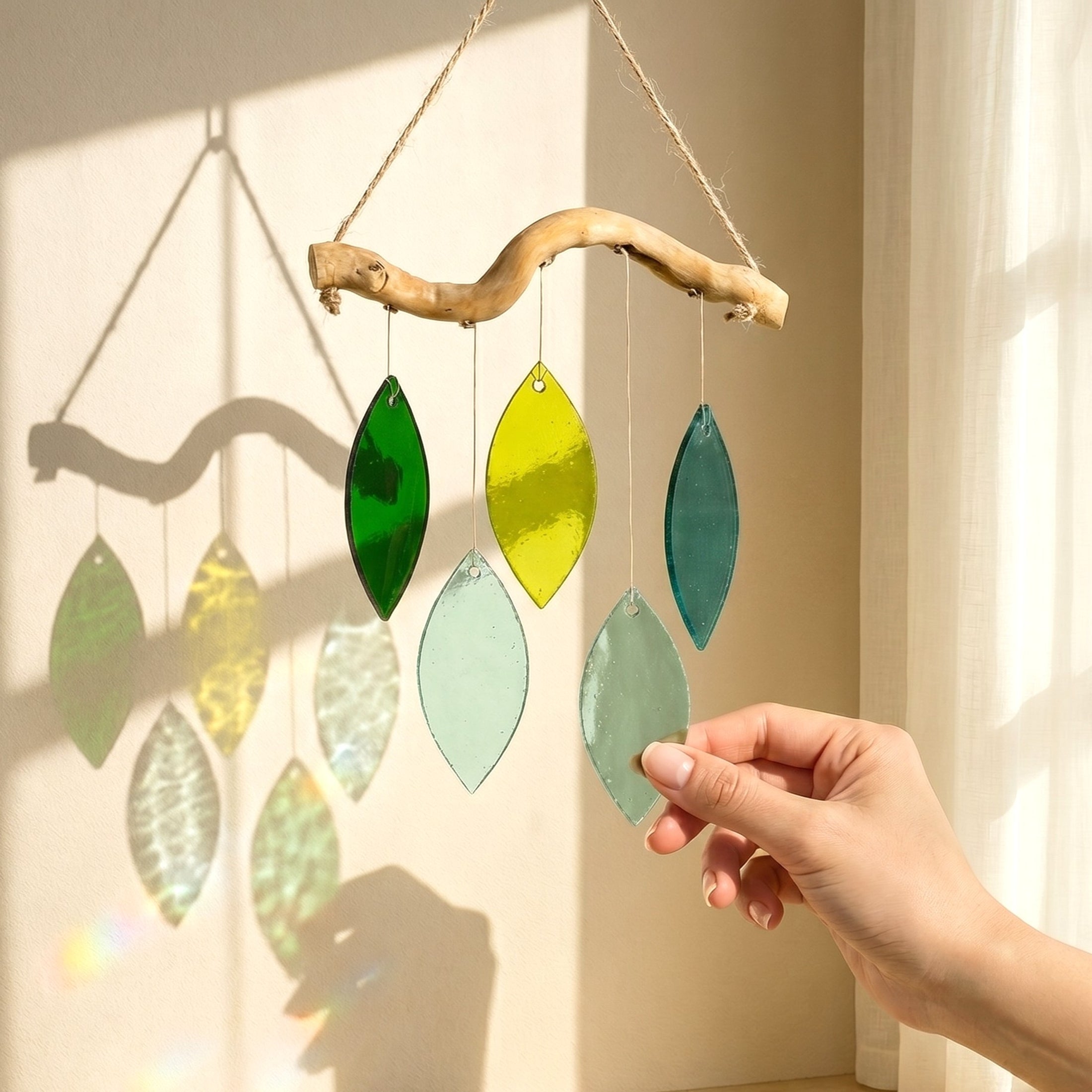 Stained Glass Wind Chime Decor for Window decor, art F70
