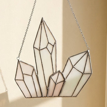 Crystal Stained Glass Suncatcher for Boho Window Hanging Q02