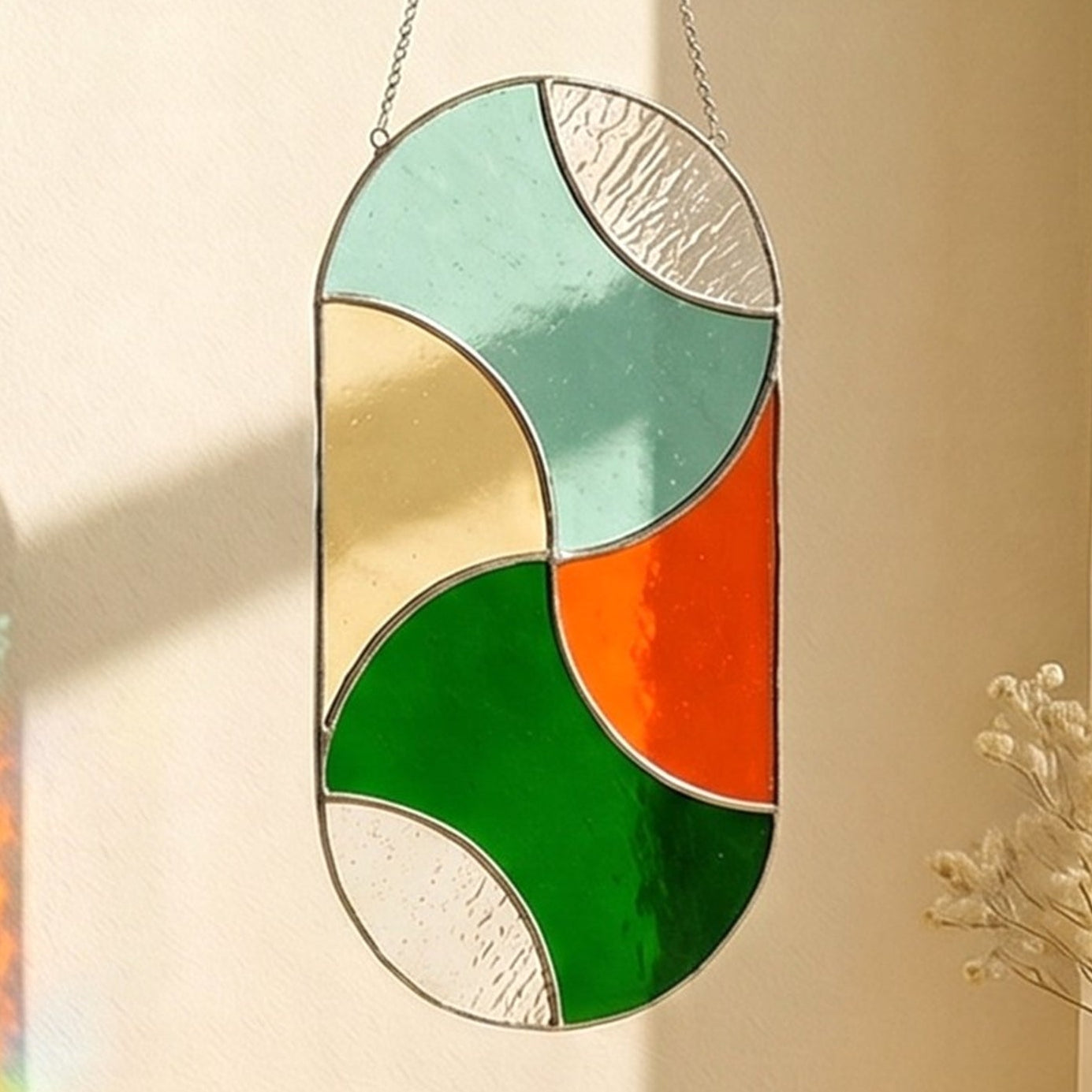 Stained Glass Abstract Suncatcher glass and Window Stained Glass F62