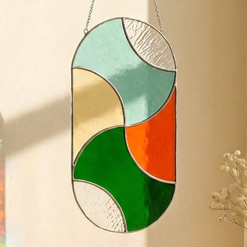 Stained Glass Abstract Suncatcher glass and Window Stained Glass F62