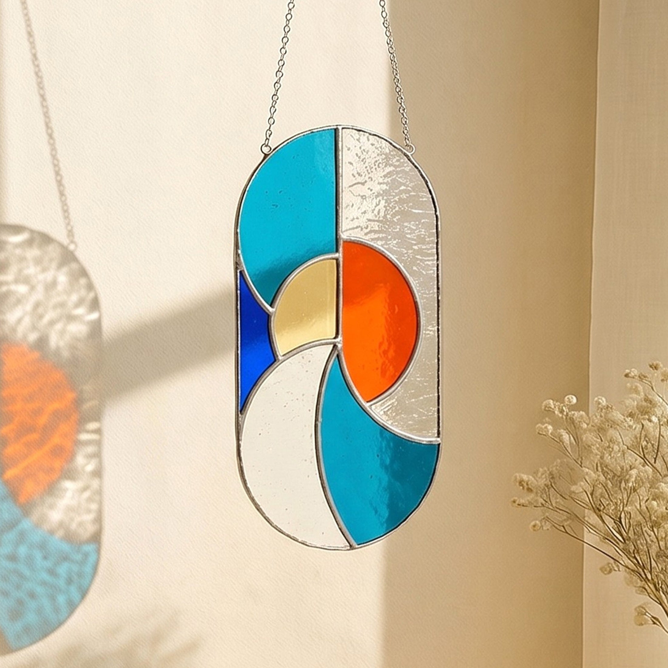 Stained Glass Ghost Wall Hanging decor and Wall hanging F61