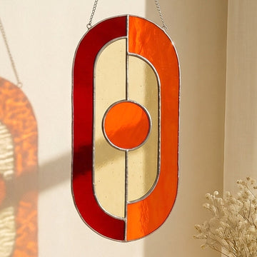 Stained Glass Abstract Suncatcher decor for Stained Glass Arts F60