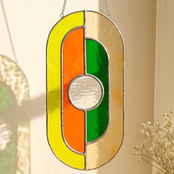 Stained Glass Abstract Suncatcher glass and Window Stained Glass F60