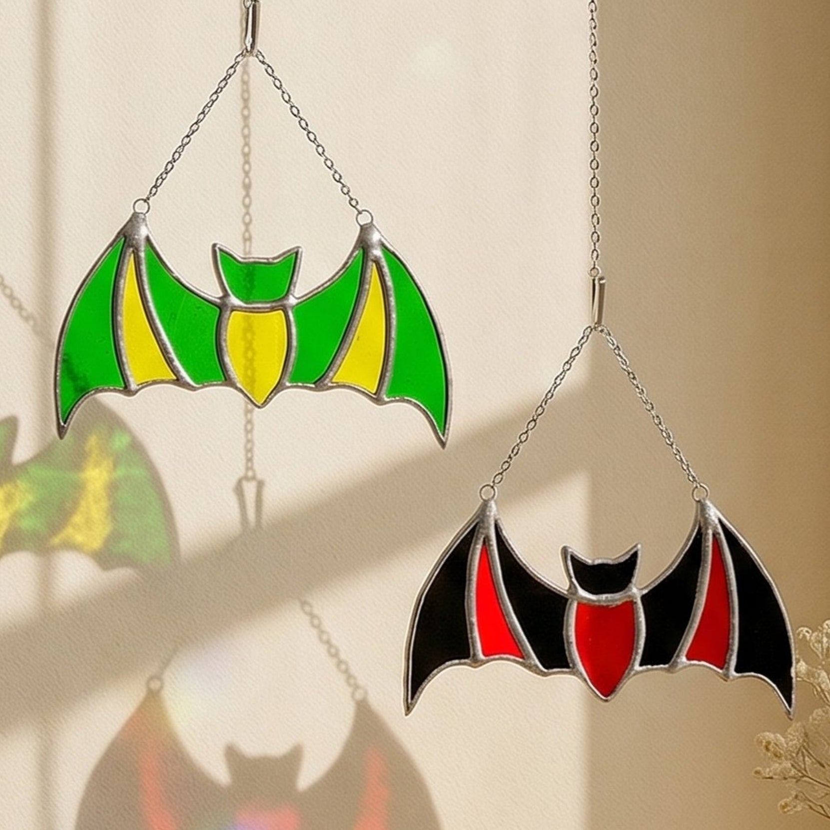 Stained Glass Bat Suncatcher decor for Window Hangings F73