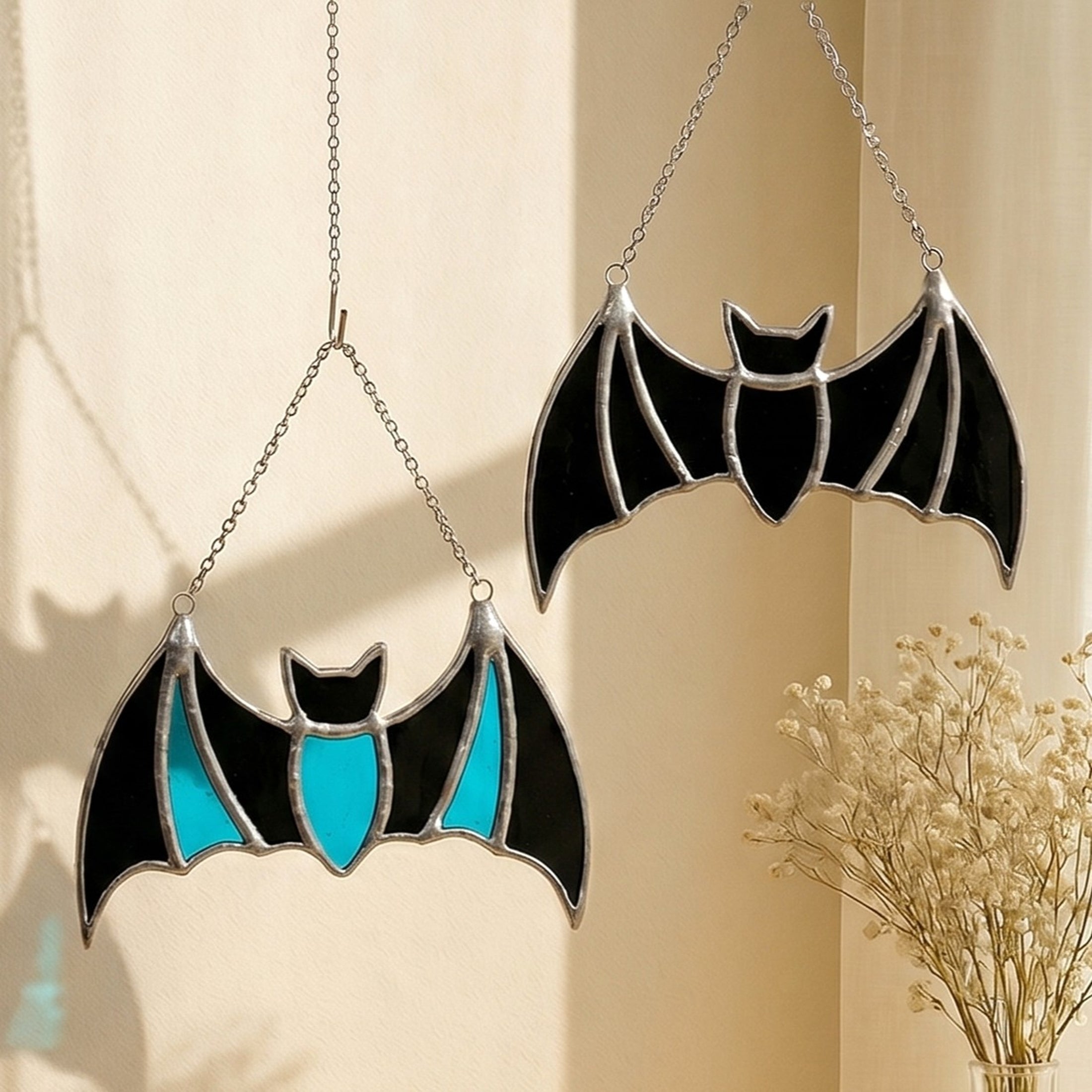 Stained Glass Bat Suncatcher decor for Window Hangings F73