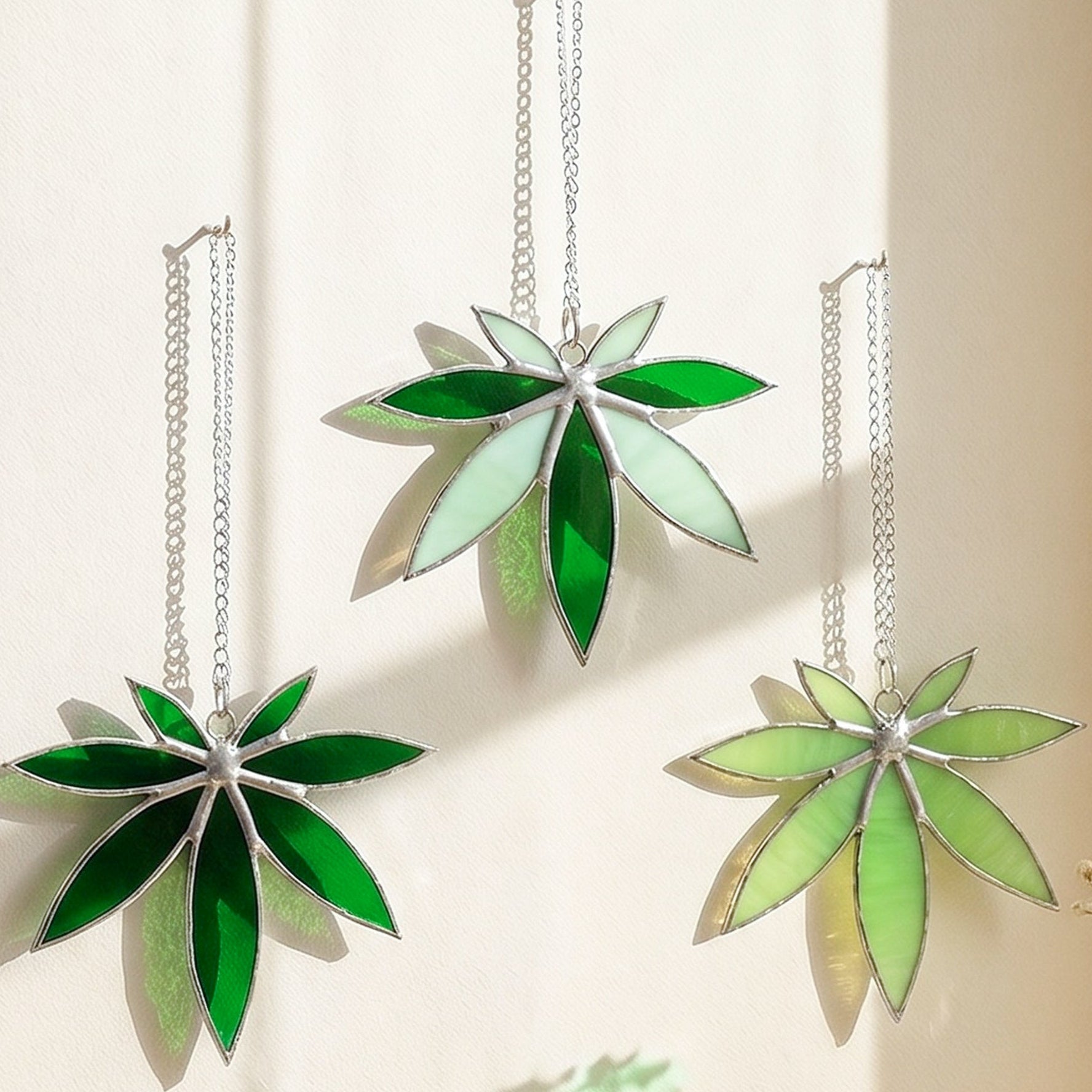 Leaf Stained Glass decor and Wall Hanging F05
