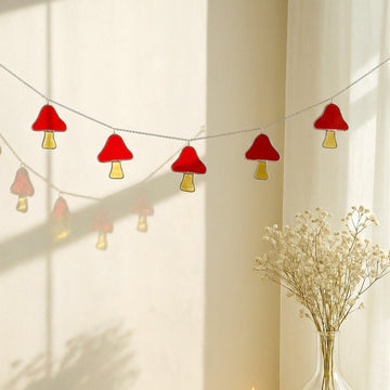 Rainbow Heart Glass Garland Glass for Boho Wall Decor Q03