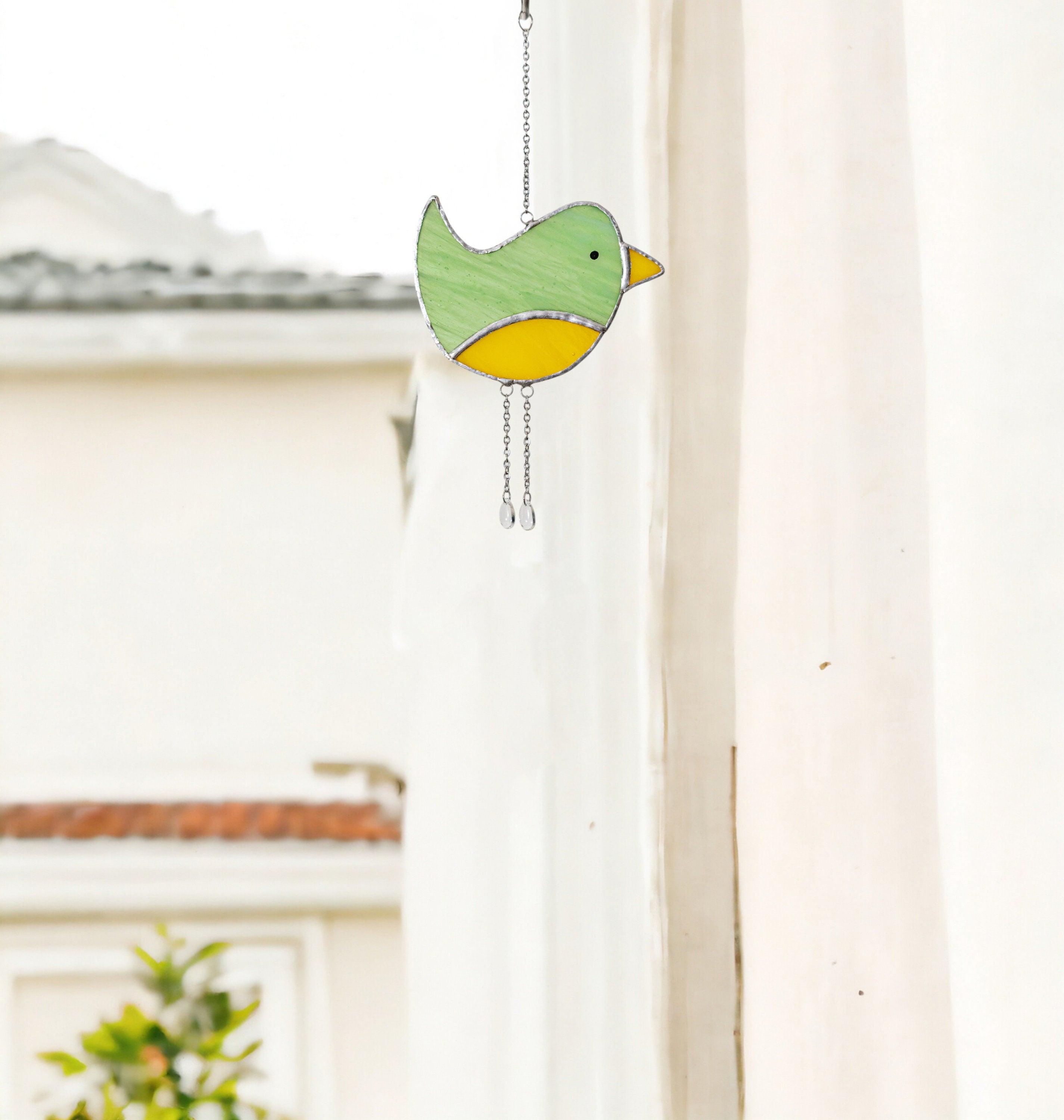 Bird Suncatcher Stained Glass, Artistic glass suncatcher and F15