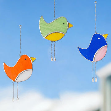 Bird Suncatcher Stained Glass for Stained glass suncatchers F15
