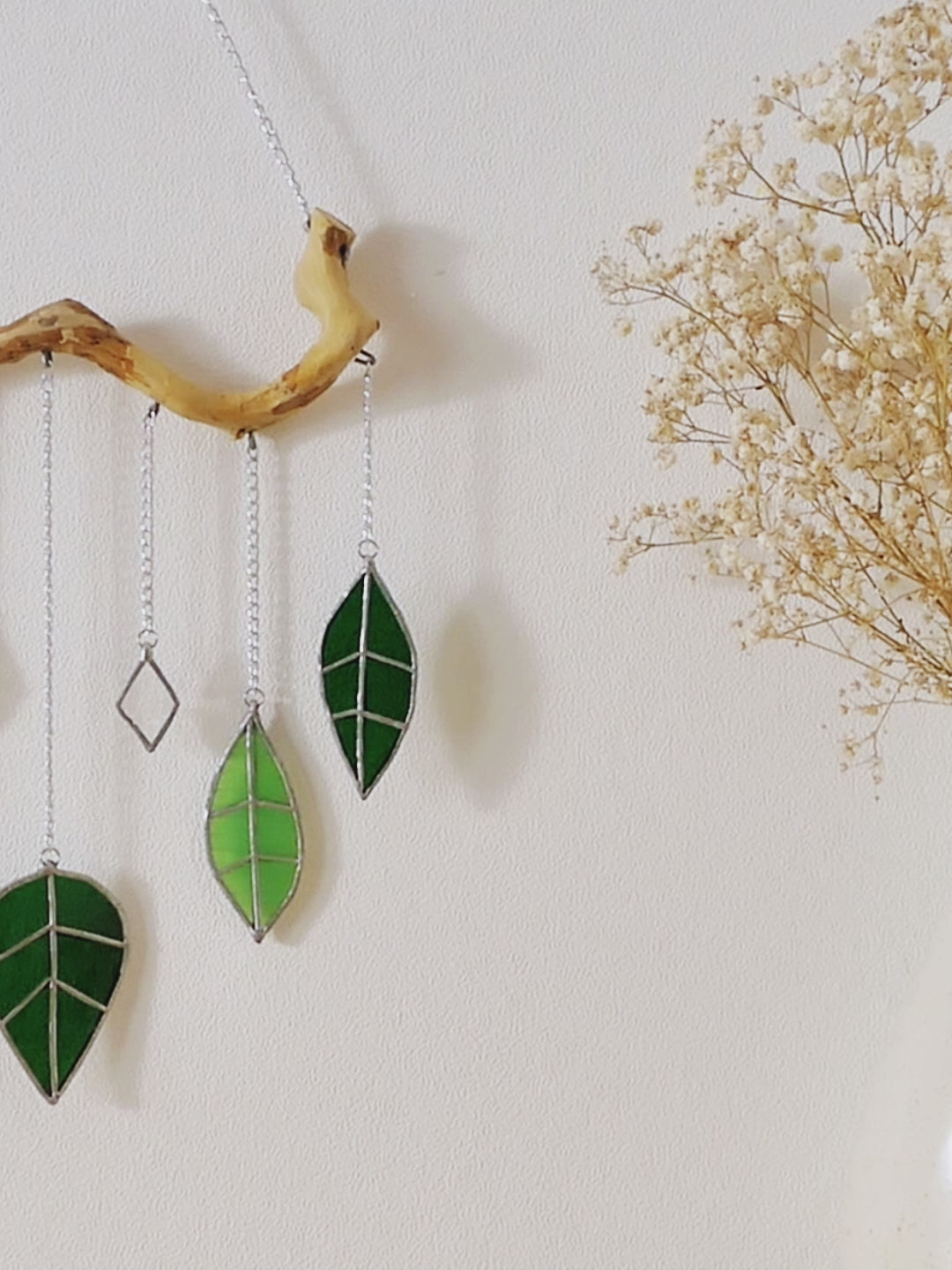 Stained Glass Wind Chime Decor, Beautiful wind chimes F26