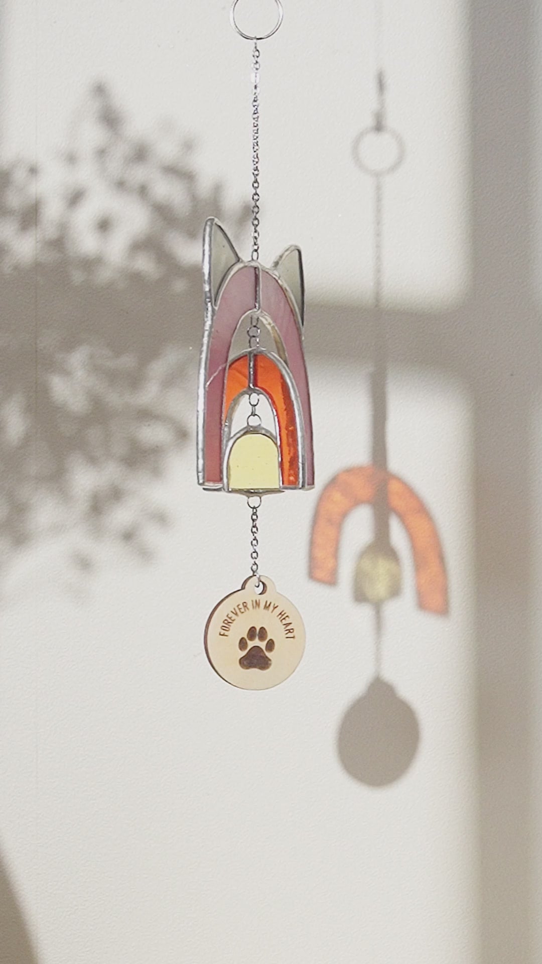 Stained Glass Pet Memorial Suncatcher, Rainbow suncatchers Q17