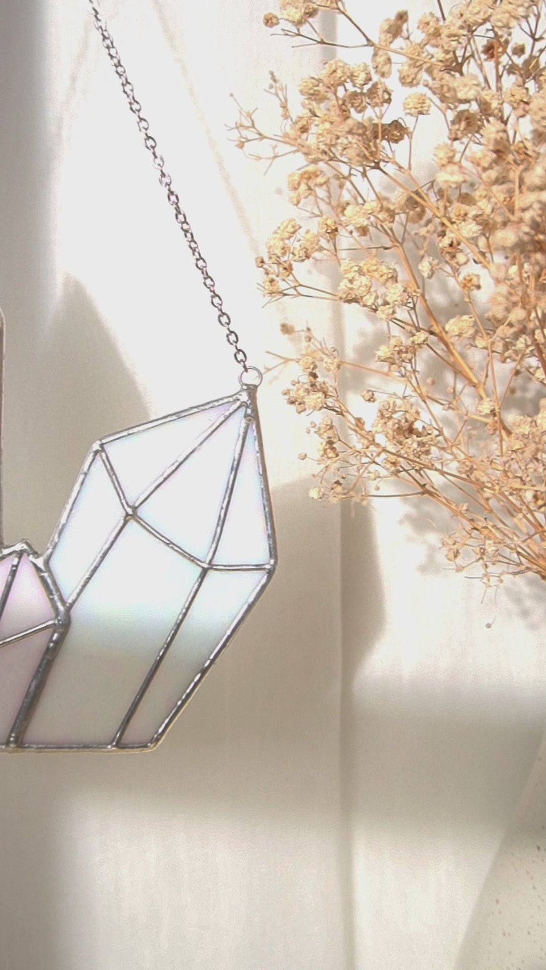 Crystal Stained Glass Suncatcher for Boho Window Hanging Q02