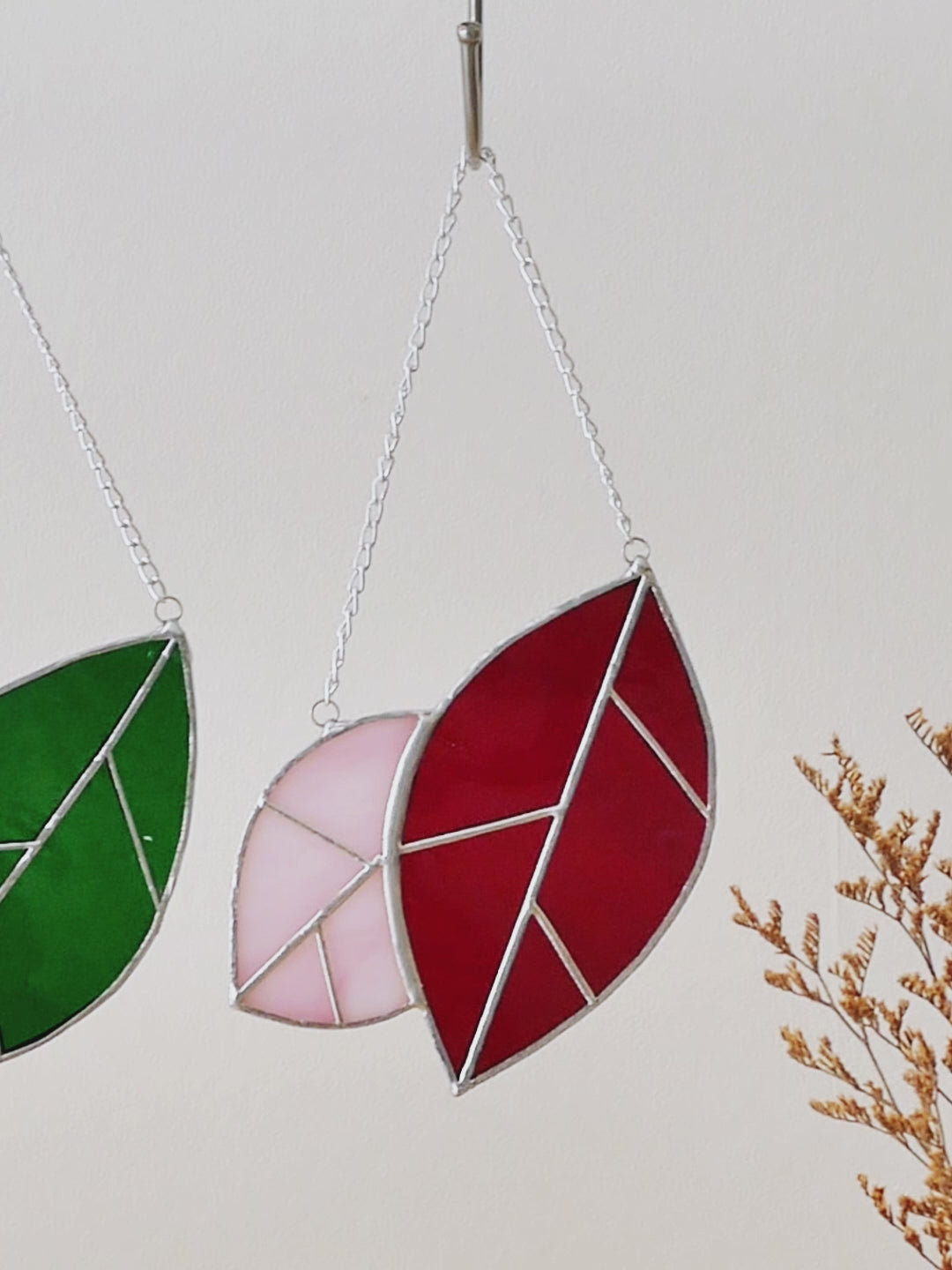 Leaves Stained Glass for Tropical style art, boho F31