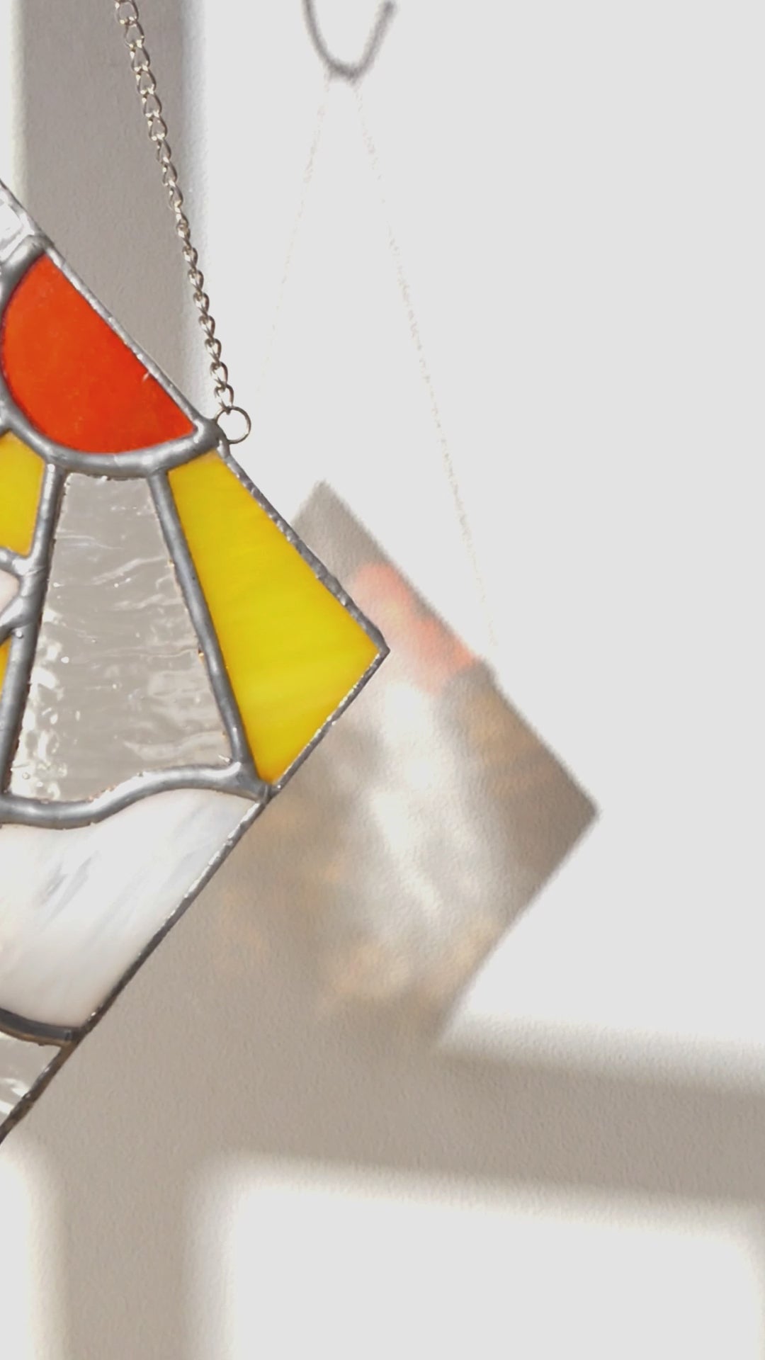 Stained Glass Sun Moon Suncatcher decor and Window Stained Glass F36