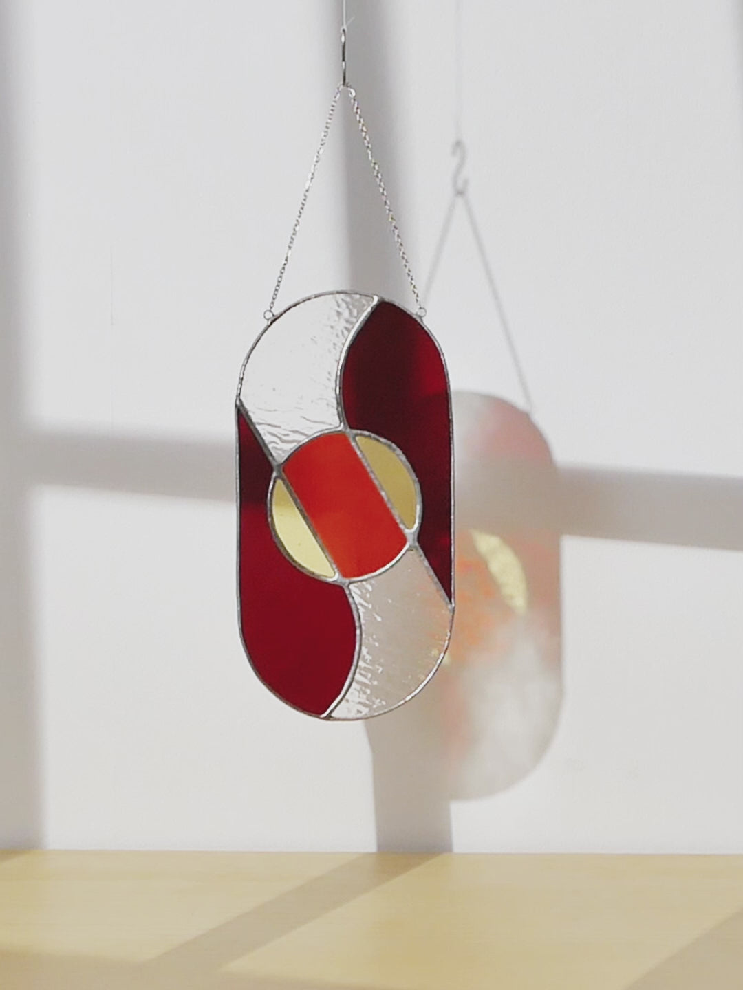Stained Glass Abstract Suncatcher decor for Stained Glass Arts F65