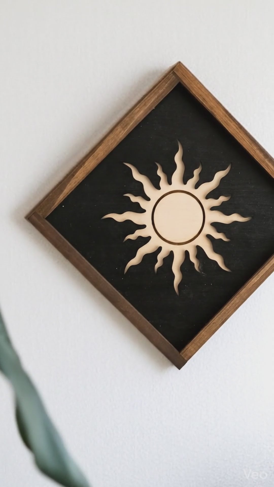 Wooden Sun And Moon Wall Art Wood Decor for Modern Spaces Y55