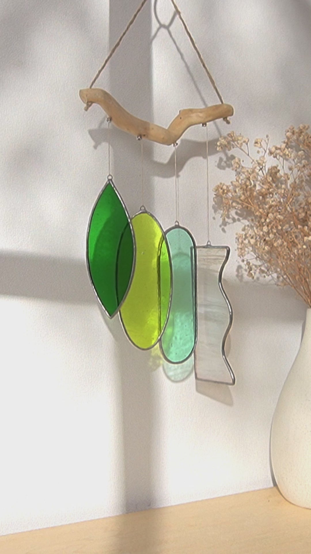 Stained Glass Wind Chime Decor for Window decor, art F89