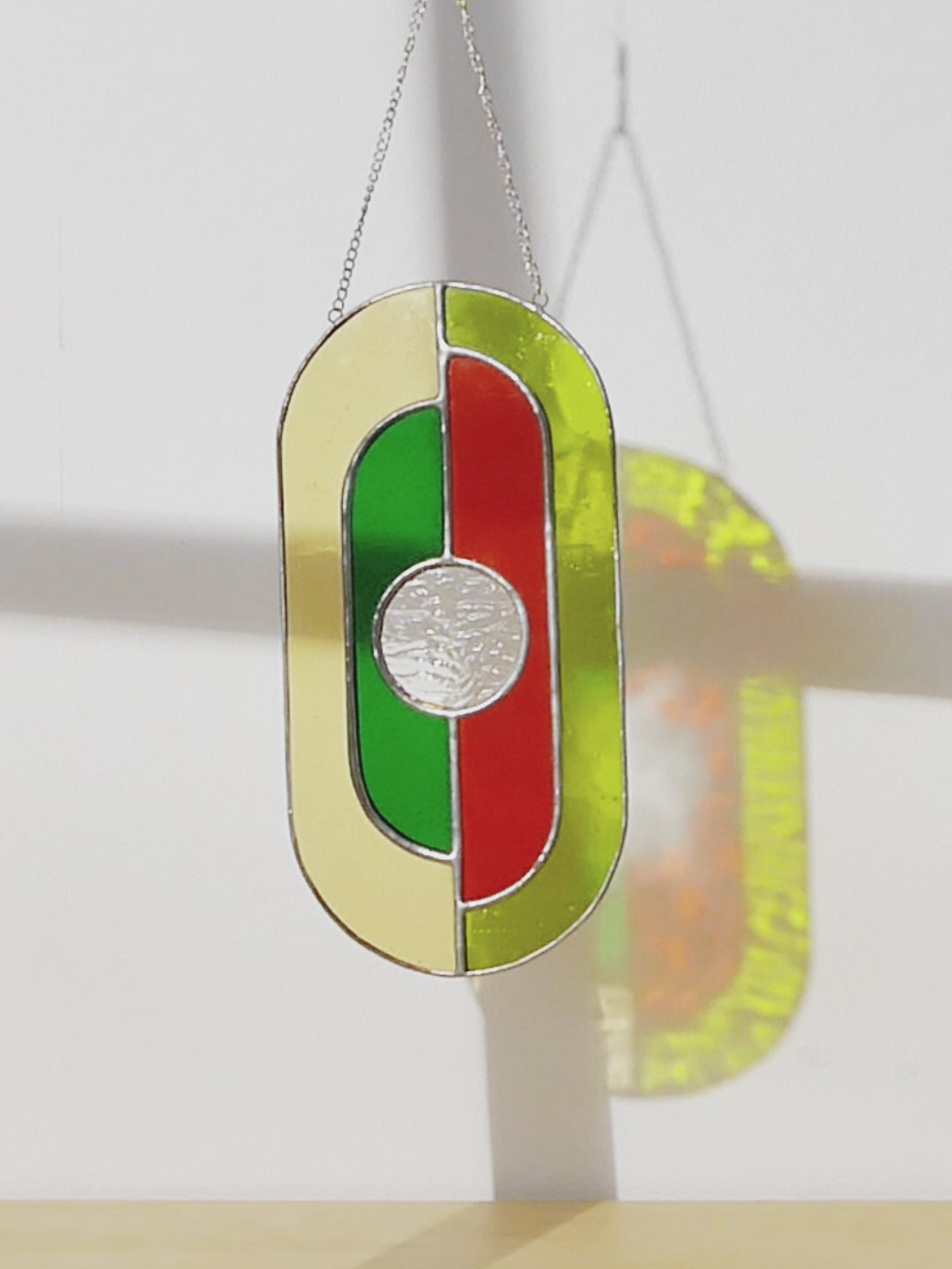 Stained Glass Abstract Suncatcher decor for Stained Glass Arts F60