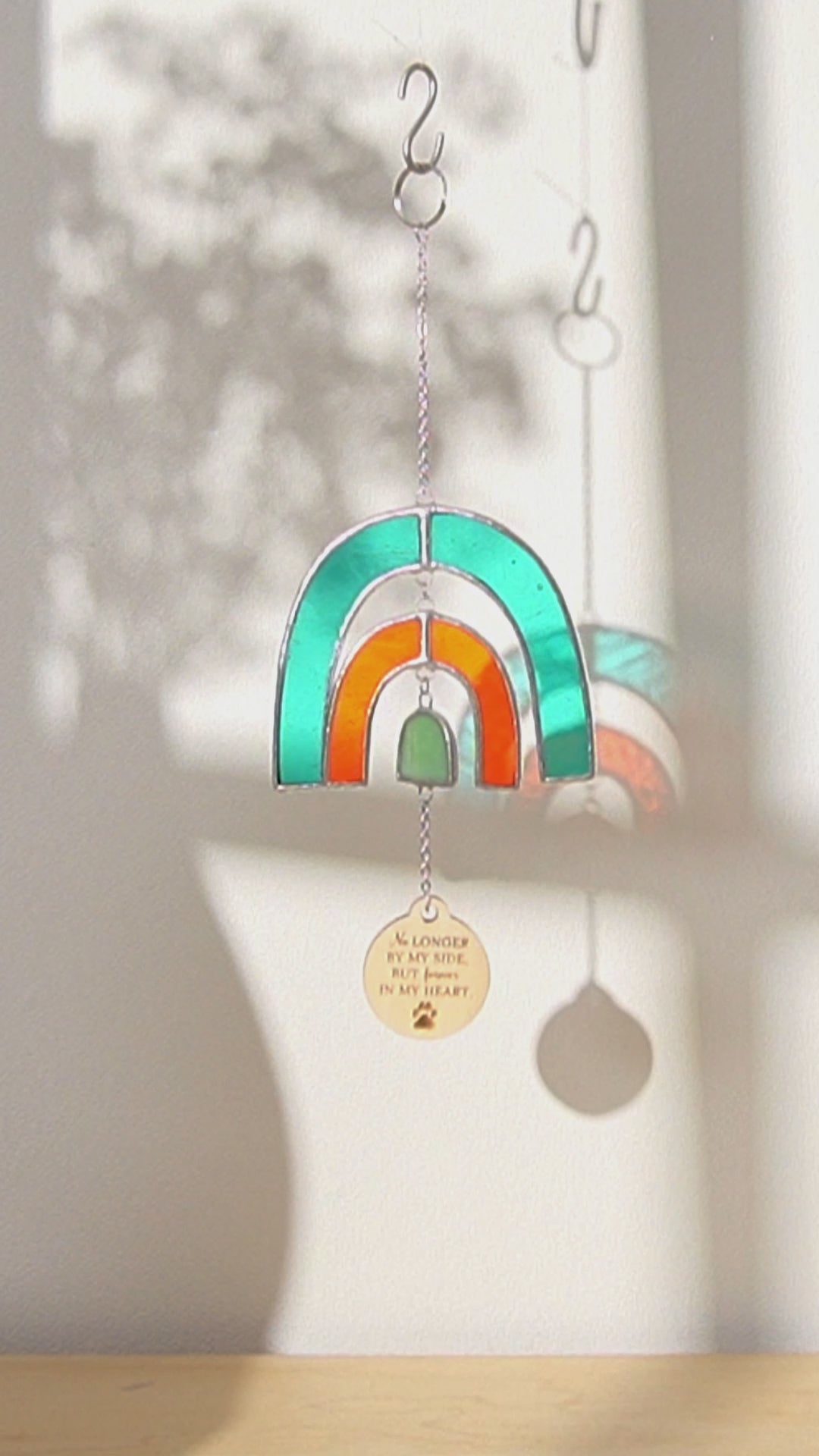 Personalized Rainbow Pet Memorial Suncatcher, Dog ornaments for F32
