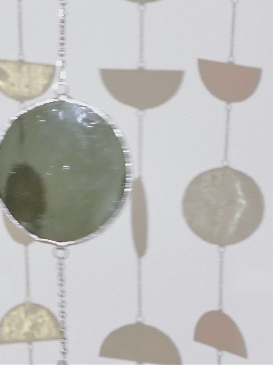 Stained Glass Moon Phase Hanging decor and Wall hanging F12